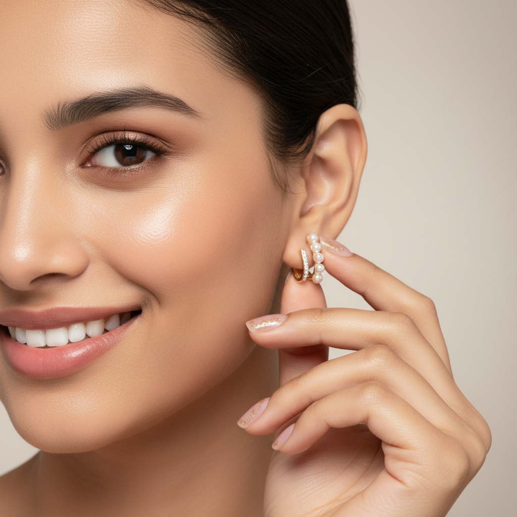 Pearl Bling Earrings