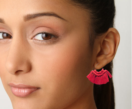 Macrame Earrings : Handmade