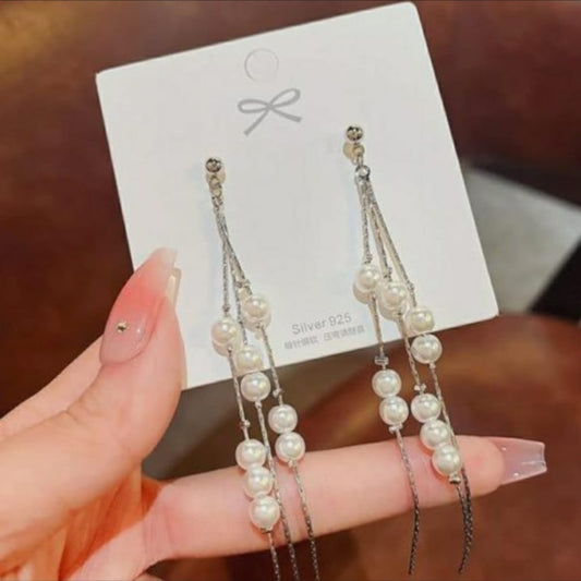 Pearl Chain Earrings