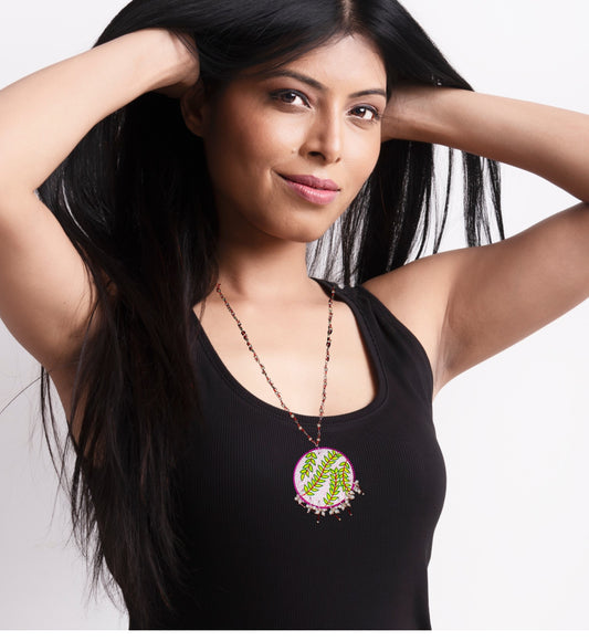 Statement Necklace, Handpainted : Handmade