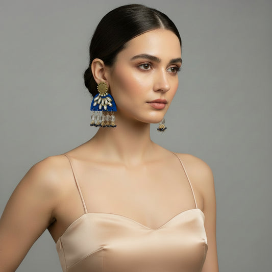 Statement Earrings, Handpainted : Handmade