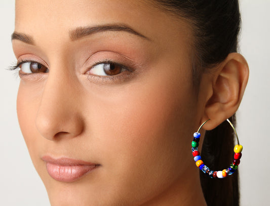 Statement Beaded Earrings : Handmade