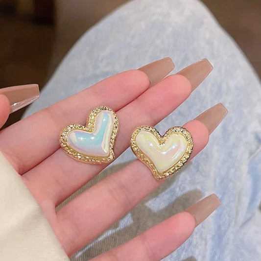 Pearl Heart Earrings