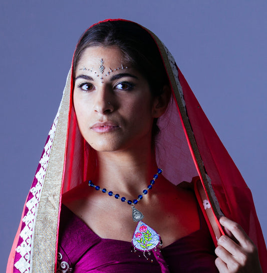 Statement Necklace, Handpainted : Handmade