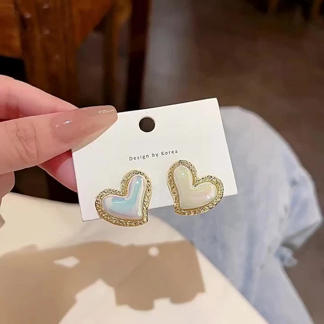 Pearl Heart Earrings