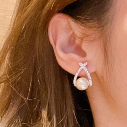 Bling Pearl Earrings