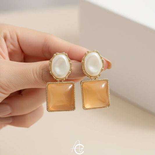 Semi Precious Stone Earrings
