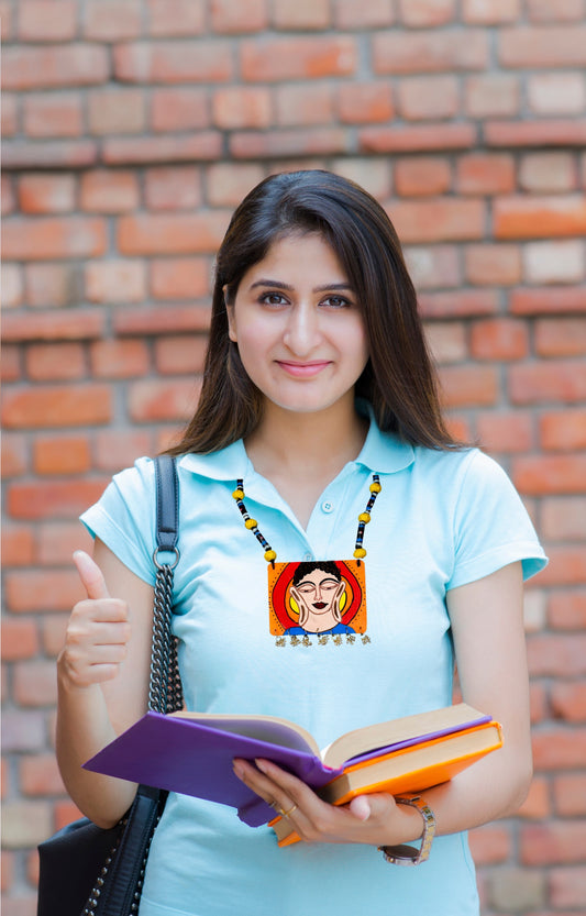 Statement Necklace, Handpainted : Handmade