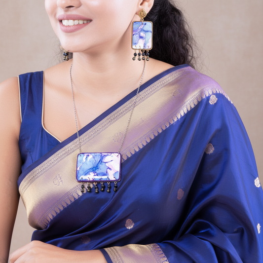 Fluid Necklace set : Handmade