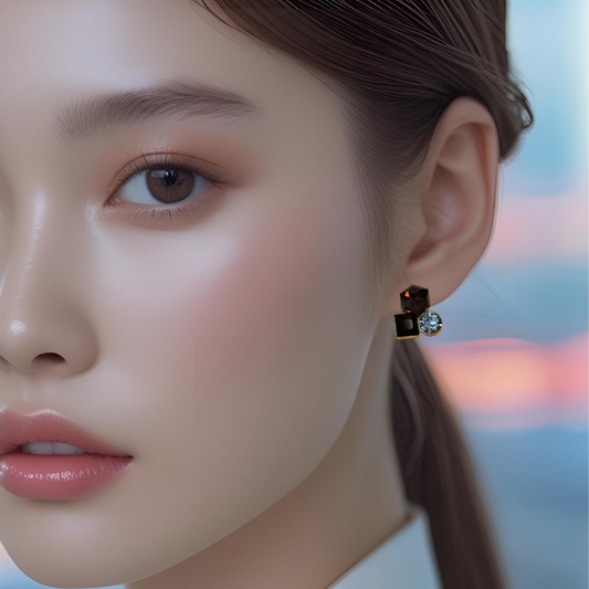 Bling Prism Brown Earrings