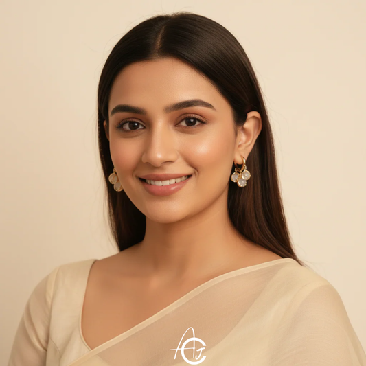 Pretty Crystal Hoop Earrings