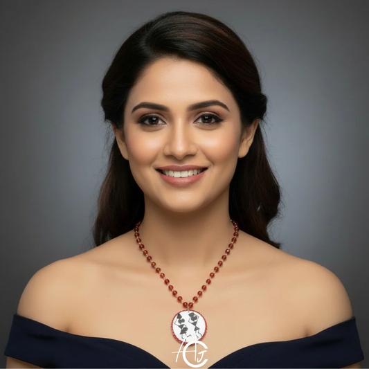 Statement Necklace, Handpainted : Handmade