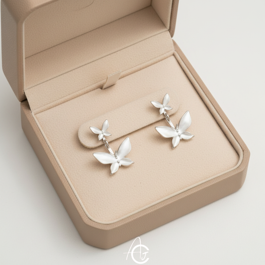 Bling Drop Butterfly Earrings