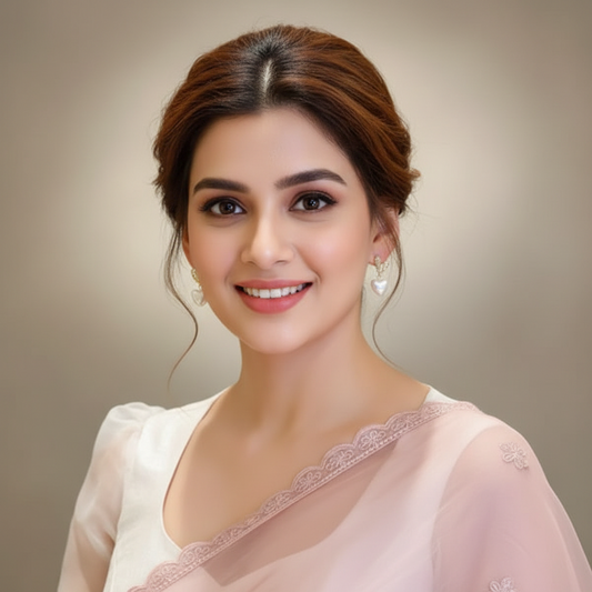 Bling Pearl Heart Earrings