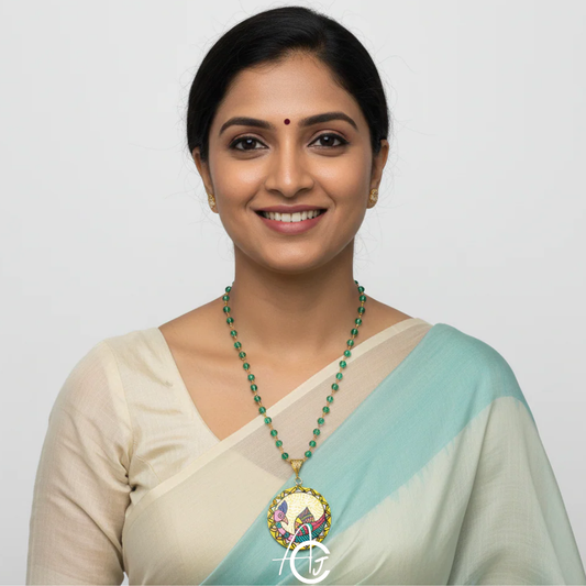 Statement Necklace, Handpainted : Handmade