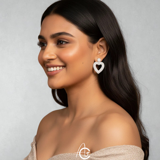 Beads Embroidered Earrings : Handmade