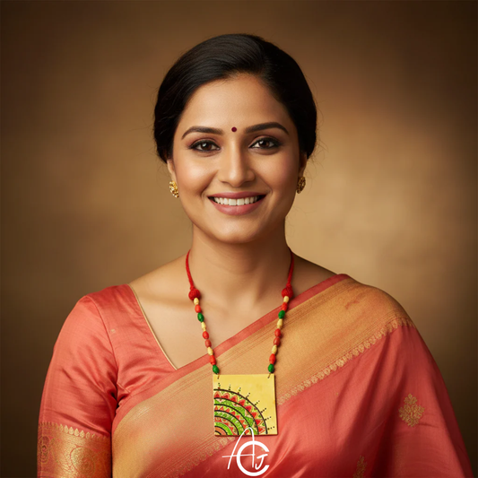 Statement Necklace, Handpainted : Handmade