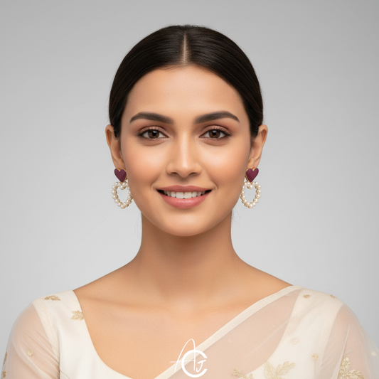 Hearty Pearl Earrings