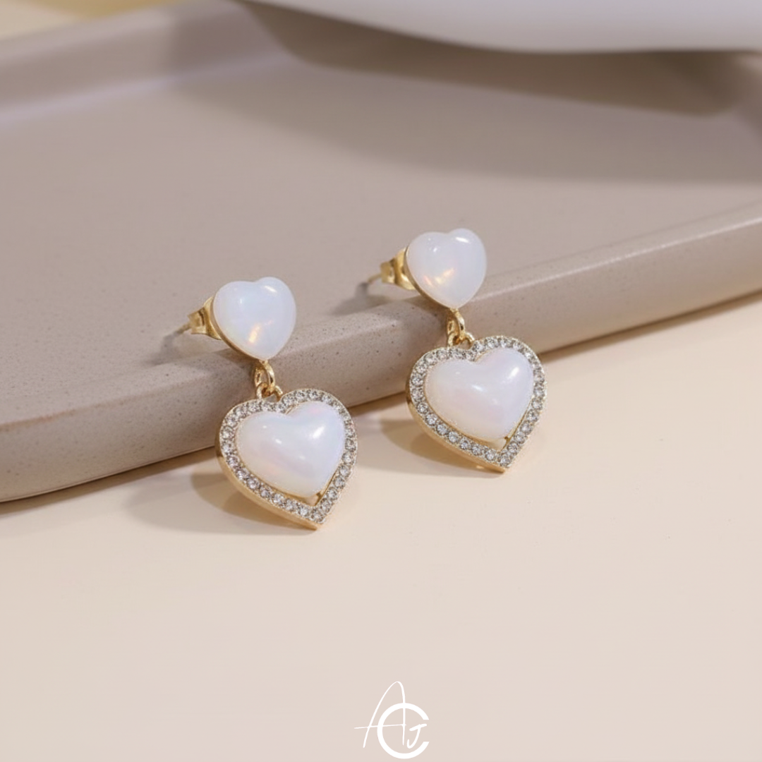 Statement Heart Drop Earrings