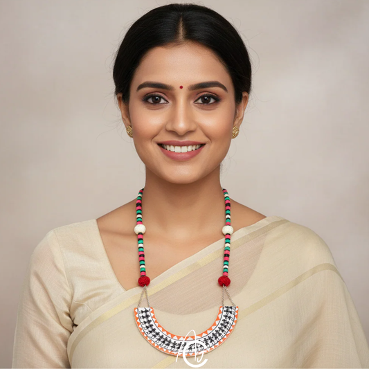 Statement Necklace, Handpainted : Handmade