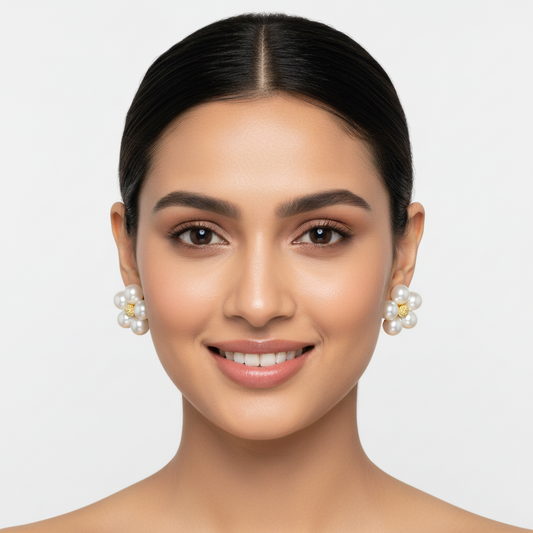 Pearl Flower Earrings