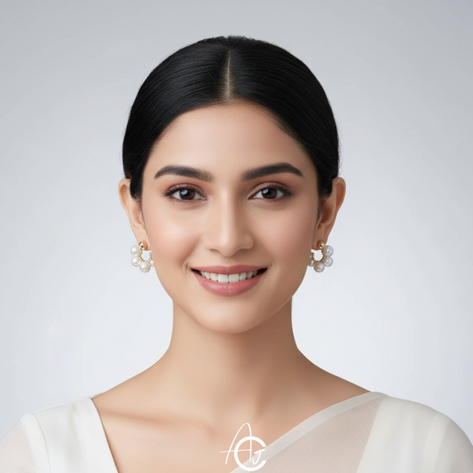 Pretty Pearl Hoop Earrings