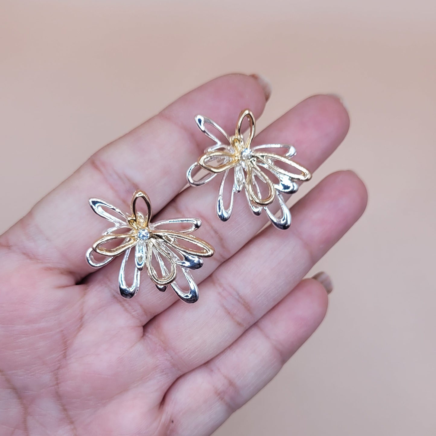 Dual Tone Earrings