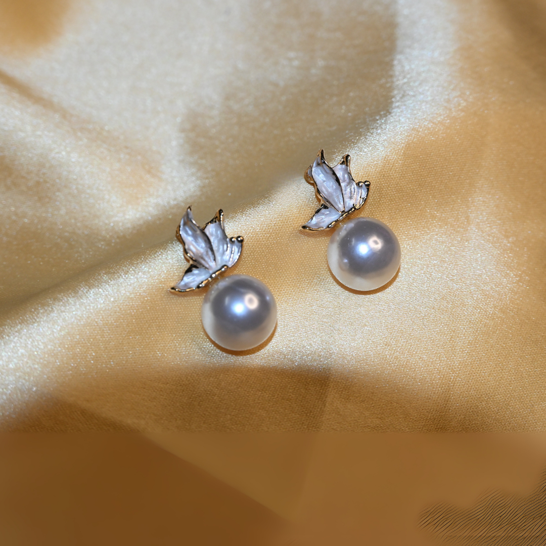 Butterfly Pearl Earrings