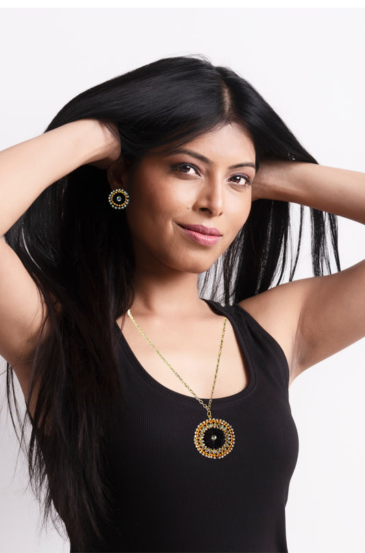 Statement Necklace Set, Handpainted : Handmade