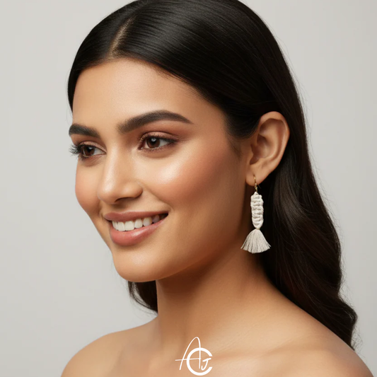 Macrame Earrings : Handmade
