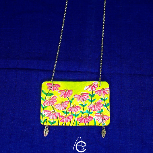 Statement Necklace, Handpainted : Handmade