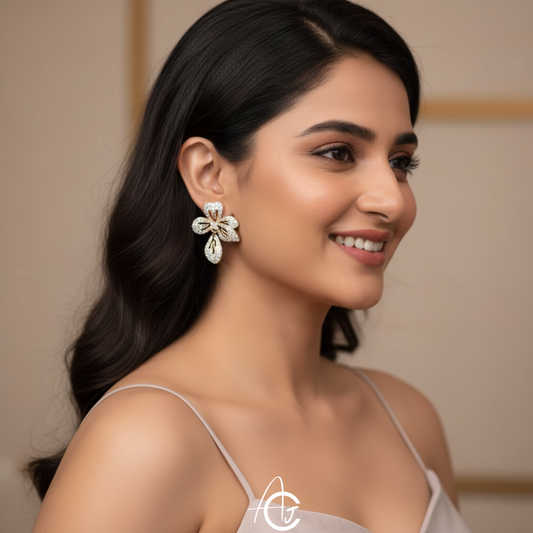 Bling Flower Earrings