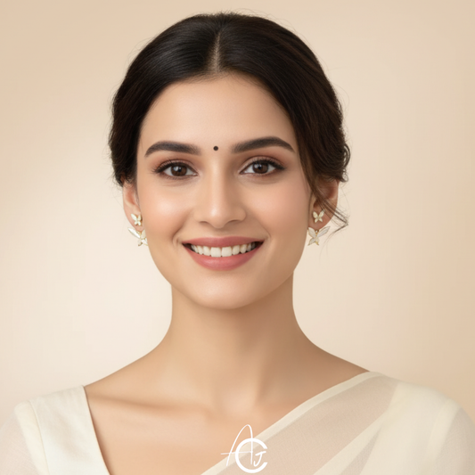 Bling Drop Butterfly Earrings