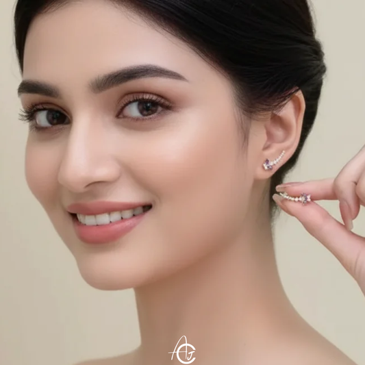 Butterfly Bling Climbers Earrings