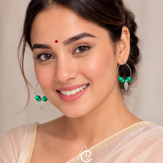 Statement Earrings, Handpainted : Handmade