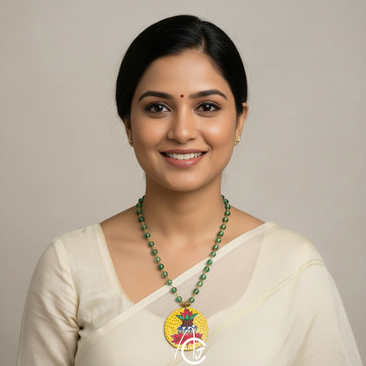 Statement Necklace, Handpainted : Handmade