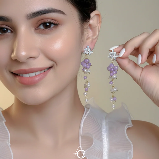 Beads And Pearls Earrings
