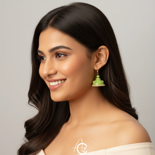 Statement Jhumka Earrings : Handmade