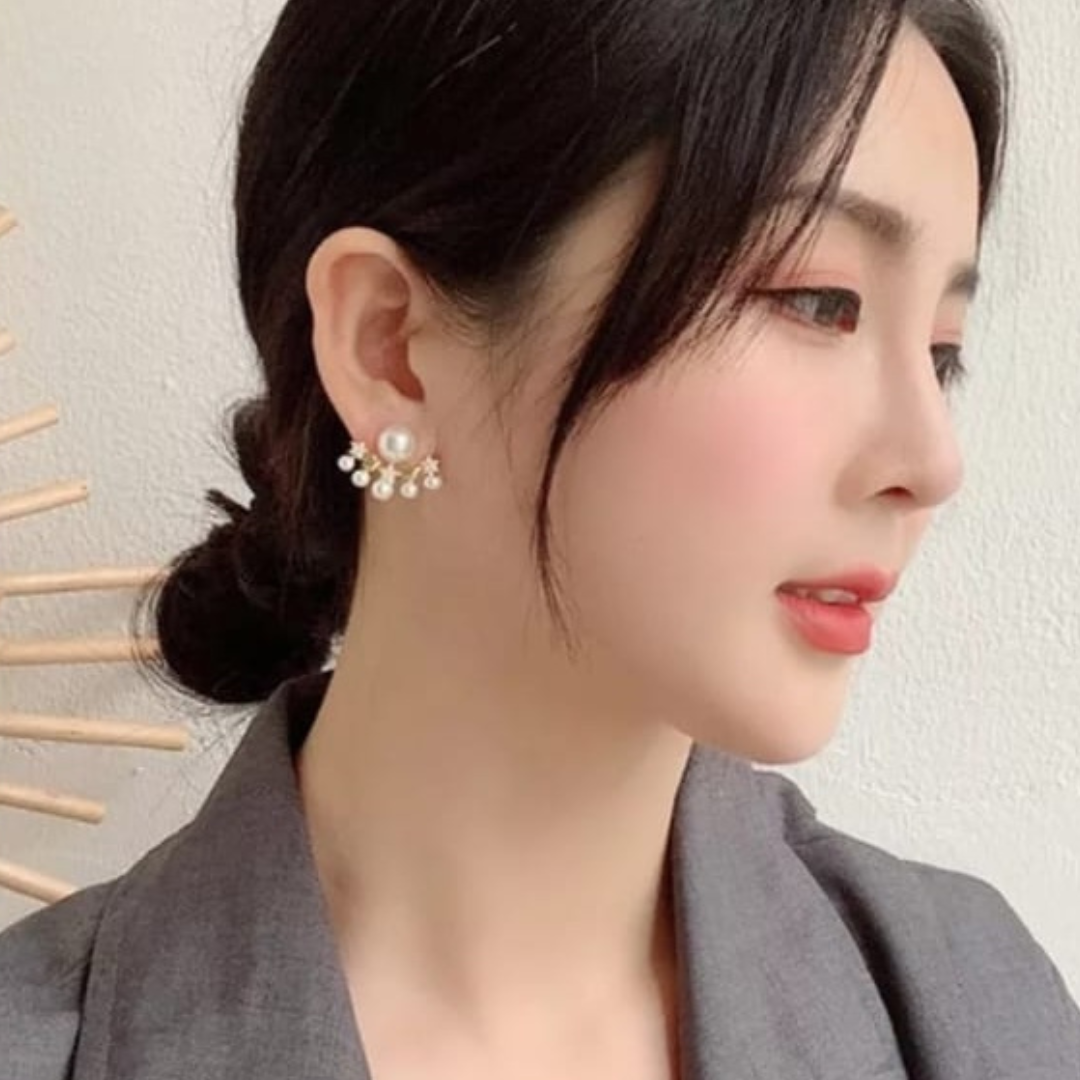 Star And Pearl Earrings