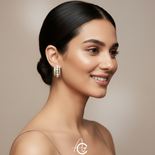 Bling Pearl Earrings