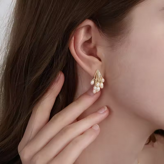 korean style earrings,korean fashion earrings,fancy stylish earrings,new trendy jewellery,inexpensive fashion jewelry,korean earrings,trending earrings designs,Pearl Earrings, Pearl Necklace