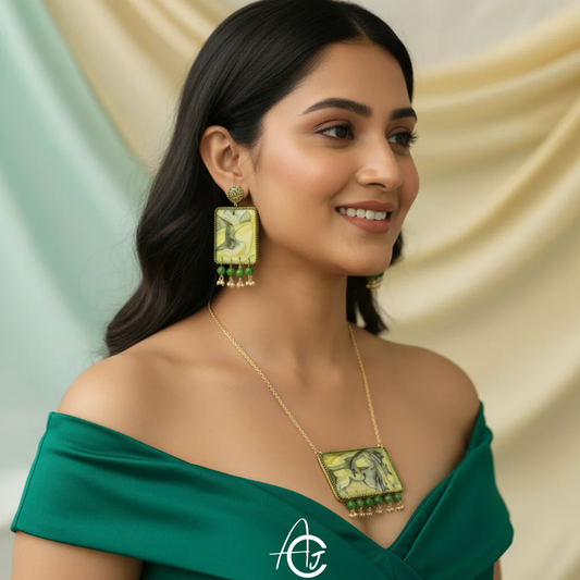 Fluid Necklace set : Handmade