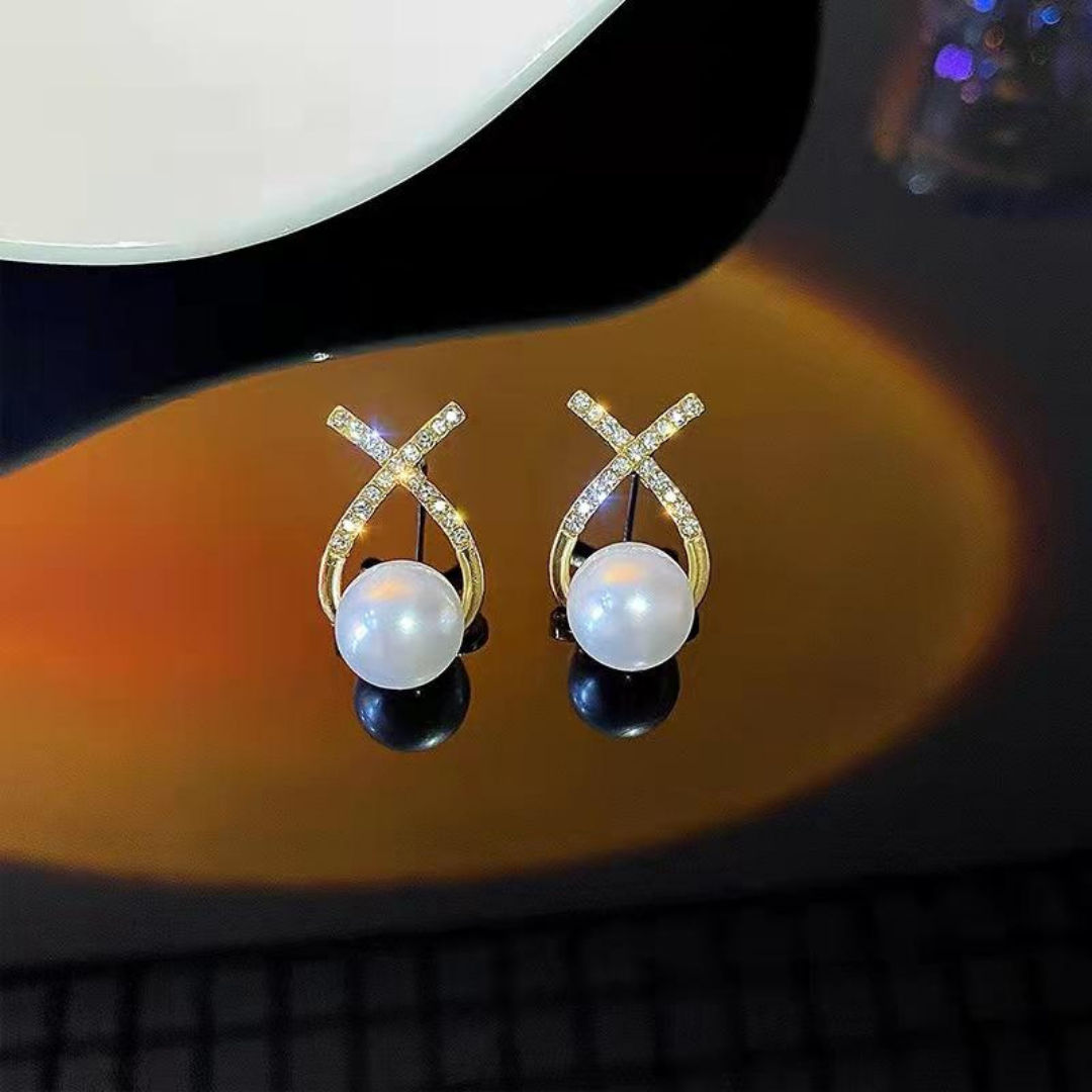 Pearl Bling Earrings