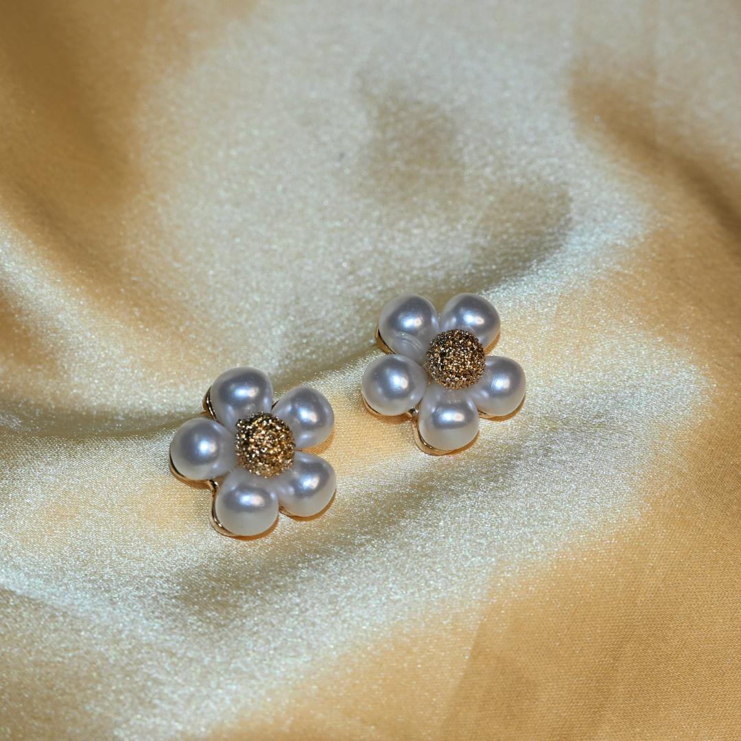 Pearl Flower Earrings