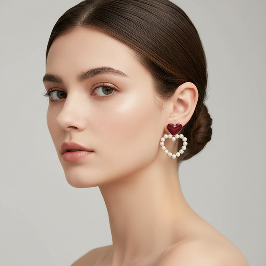 Hearty Pearl Earrings