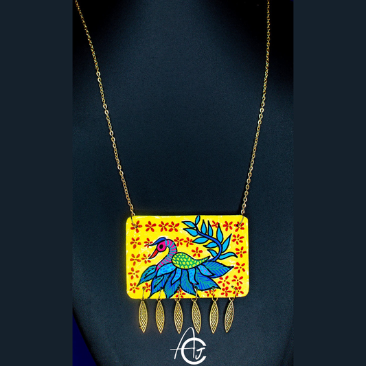 Statement Necklace, Handpainted : Handmade