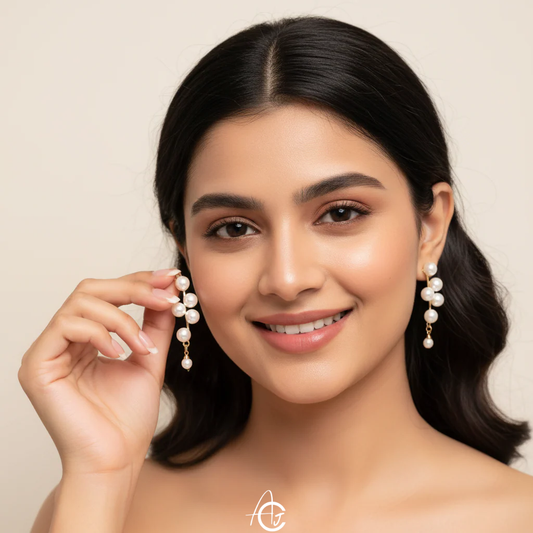 Pearls Statement Earrings
