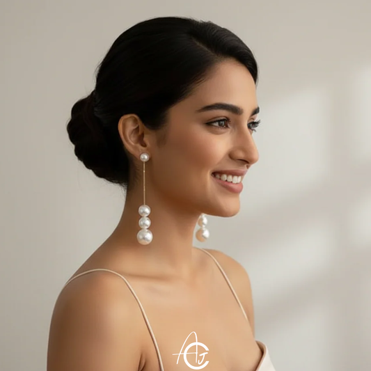 Pearl Chain Earrings