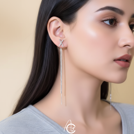 Cross Long Chain Earrings