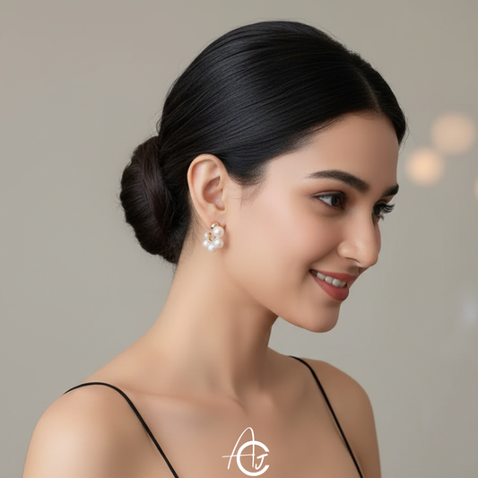 Pretty Pearl Hoop Earrings